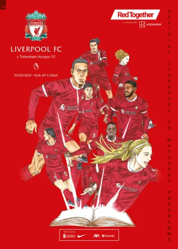 Programme cover from Spurs v 2-4 v Liverpool FC - 5 May 2024