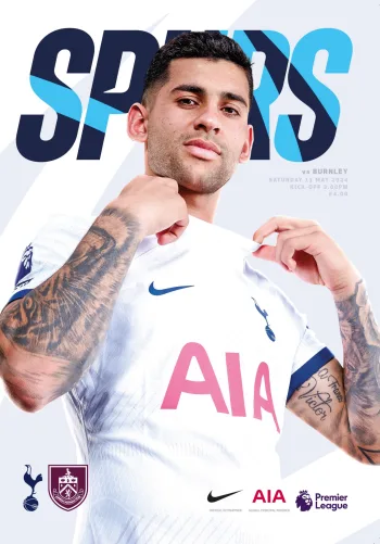 Programme cover from Spurs v 2-1 v Burnley FC - 11 May 2024
