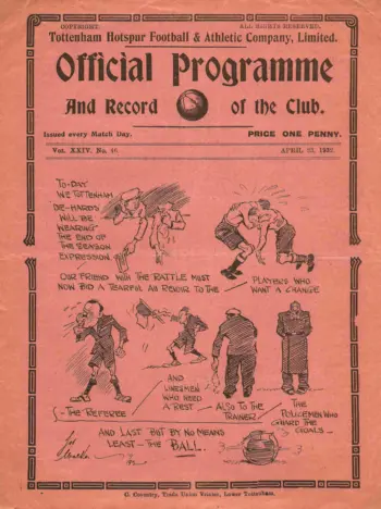 Spurs v Leeds United (23 Apr 1932) Programme