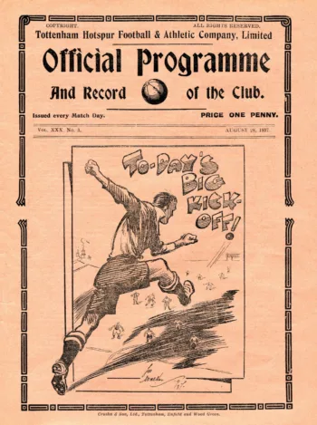 Spurs v Coventry City (28 Aug 1937) Programme