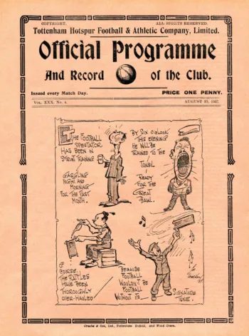 Spurs v Burnley FC (30 Aug 1937) Programme
