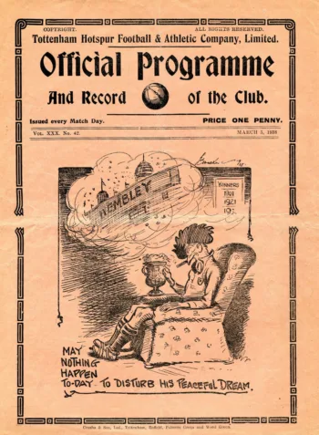 Spurs v Sunderland AFC (05 Mar 1938) Programme