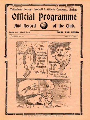 Spurs v Chesterfield FC (12 Mar 1938) Programme