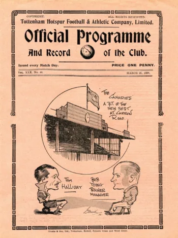 Spurs v Norwich City (26 Mar 1938) Programme