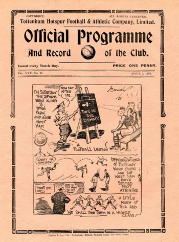 Spurs v Bradford Park Avenue (09 Apr 1938) Programme