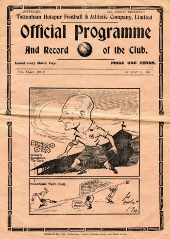 Spurs v Birmingham City (26 Aug 1939) Programme