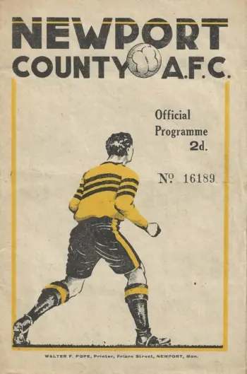 Spurs v Newport County (19 Sep 1946) Programme