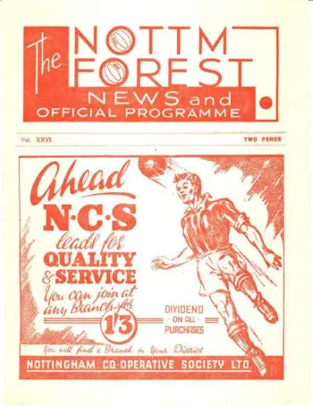 Spurs v Nottingham Forest (07 Apr 1947) Programme