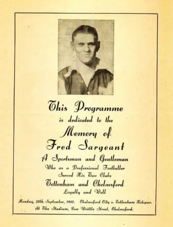 Spurs v Chelmsford City (20 Sep 1948) Programme