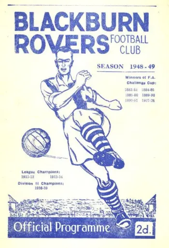 Spurs v Blackburn Rovers (26 Feb 1949) Programme