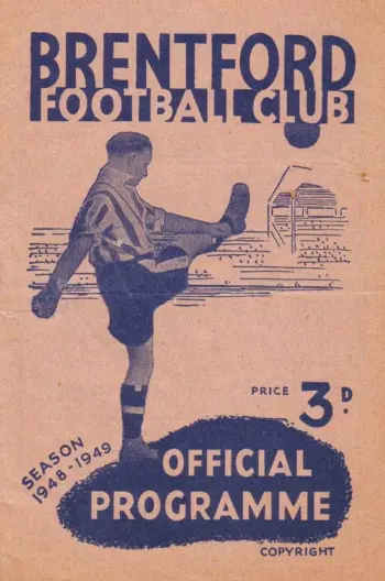 Spurs v Brentford FC (18 Apr 1949) Programme