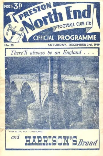 Spurs v Preston North End (03 Dec 1949) Programme