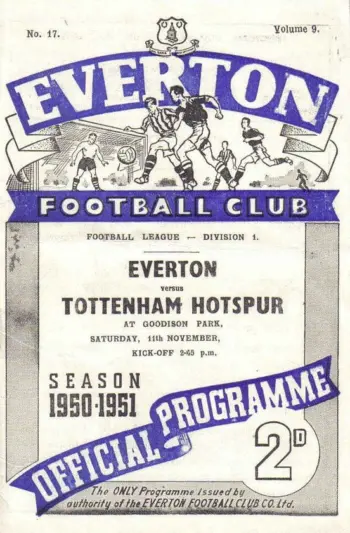 Spurs v Everton FC (11 Nov 1950) Programme