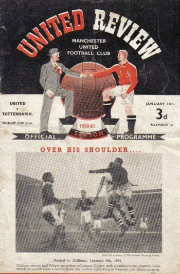 Spurs v Manchester United (13 Jan 1951) Programme