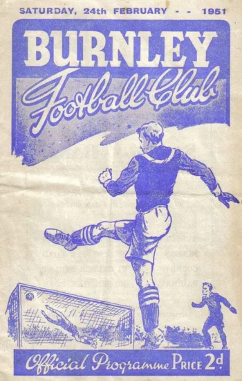 Spurs v Burnley FC (24 Feb 1951) Programme