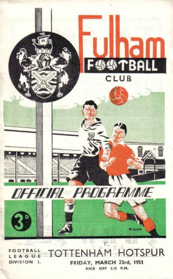 Spurs v Fulham FC (23 Mar 1951) Programme