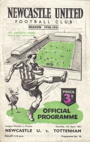 Spurs v Newcastle United (07 Apr 1951) Programme