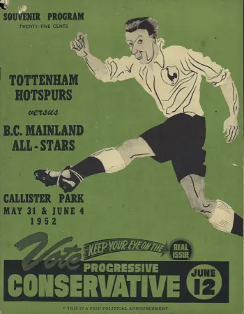 Spurs v Select (31 May 1952) Programme