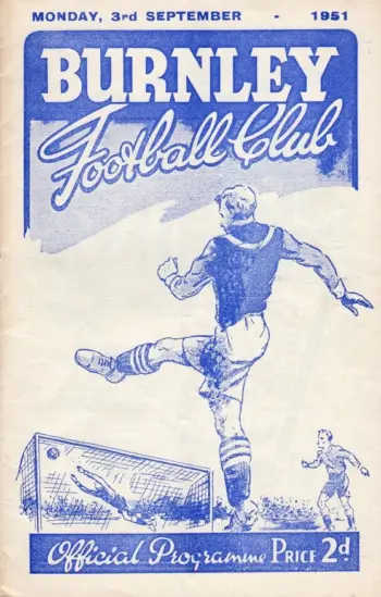 Spurs v Burnley FC (03 Sep 1951) Programme