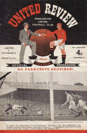 Spurs v Manchester United (26 Jan 1952) Programme