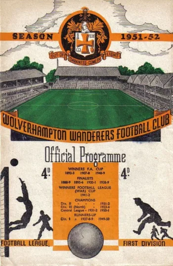 Spurs v Wolverhampton Wanderers (22 Mar 1952) Programme