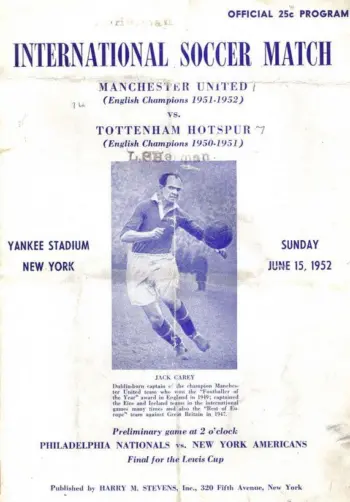 Spurs v Manchester United (15 Jun 1952) Programme