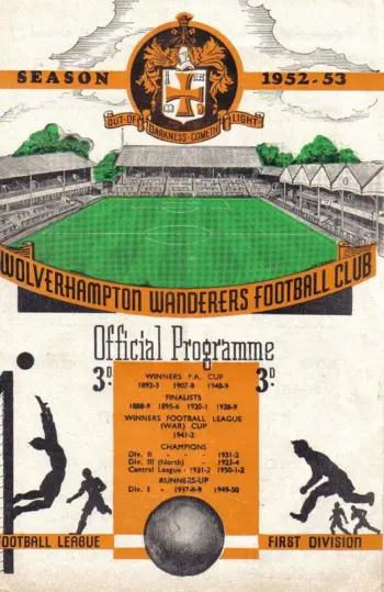 Spurs v Wolverhampton Wanderers (06 Dec 1952) Programme