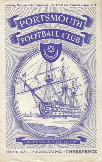 Spurs v Portsmouth FC (08 Nov 1952) Programme