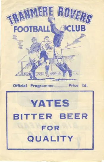 Spurs v Tranmere Rovers (10 Jan 1953) Programme