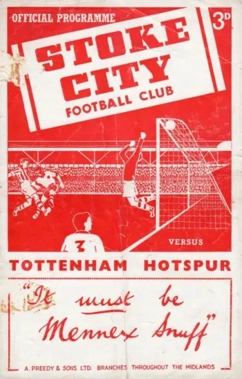 Spurs v Stoke City (06 Apr 1953) Programme