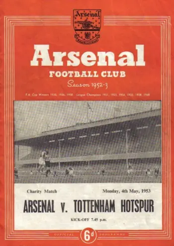 Spurs v Arsenal FC (04 May 1953) Programme