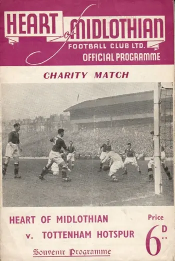 Spurs v Heart of Midlothian (15 May 1953) Programme