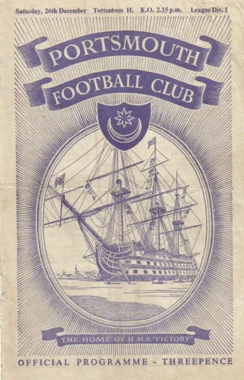 Spurs v Portsmouth FC (26 Dec 1953) Programme