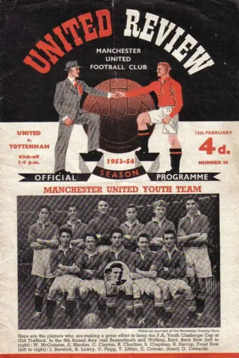 Spurs v Manchester United (13 Feb 1954) Programme