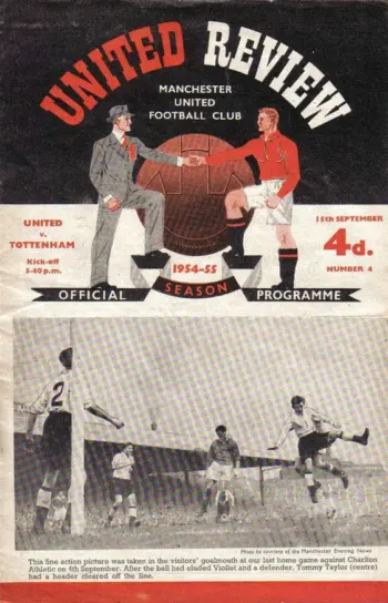 Spurs v Manchester United (15 Sep 1954) Programme