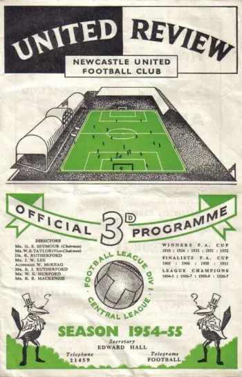 Spurs v Newcastle United (16 Oct 1954) Programme
