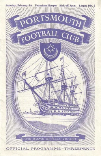 Spurs v Portsmouth FC (05 Feb 1955) Programme