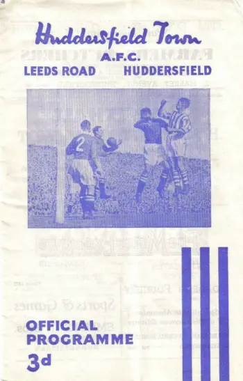 Spurs v Huddersfield Town (12 Apr 1955) Programme