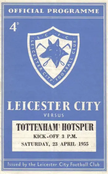 Spurs v Leicester City (23 Apr 1955) Programme