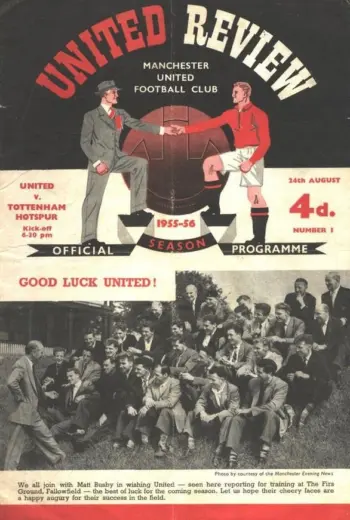 Spurs v Manchester United (24 Aug 1955) Programme