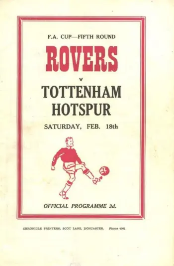 Spurs v Doncaster Rovers (18 Feb 1956) Programme