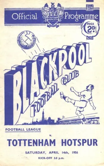 Spurs v Blackpool FC (14 Apr 1956) Programme