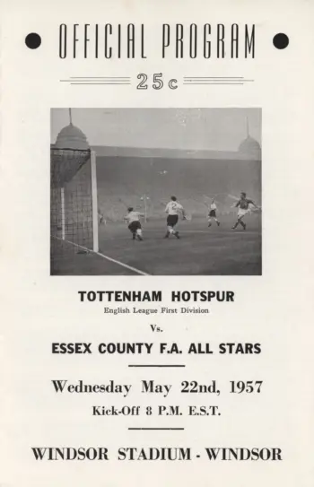 Spurs v Select (22 May 1957) Programme