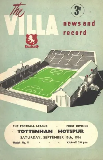 Spurs v Aston Villa (15 Sep 1956) Programme