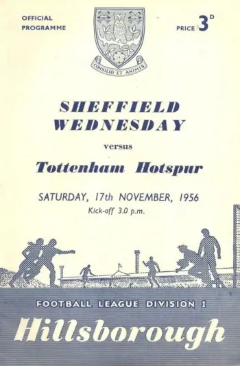 Spurs v Sheffield Wednesday (17 Nov 1956) Programme