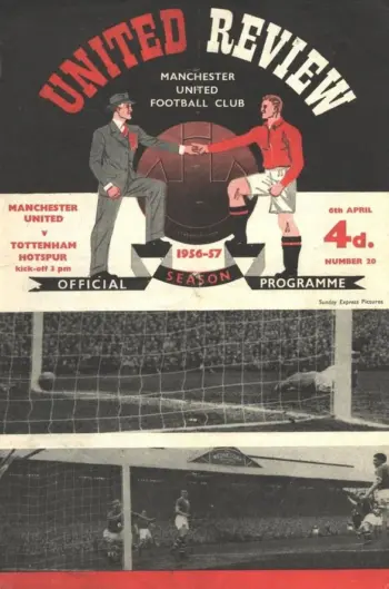 Spurs v Manchester United (06 Apr 1957) Programme