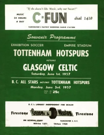 Spurs v Select (03 Jun 1957) Programme