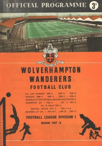 Spurs v Wolverhampton Wanderers (02 Oct 1957) Programme