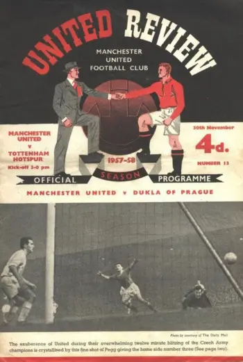 Spurs v Manchester United (30 Nov 1957) Programme