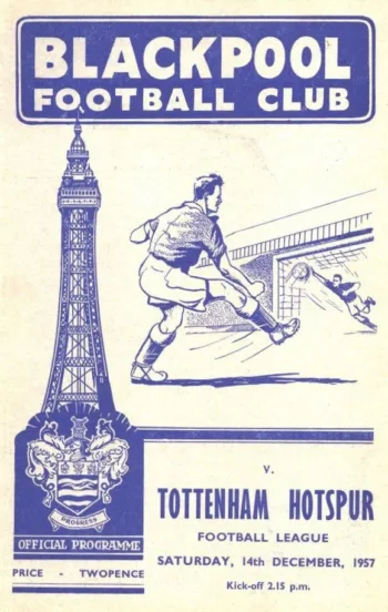 Spurs v Blackpool FC (14 Dec 1957) Programme